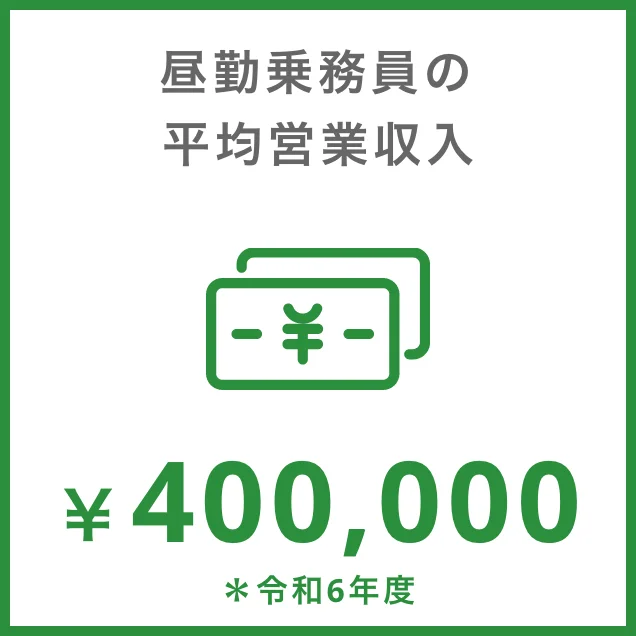 昼勤乗務員の平均営業収入¥334,785